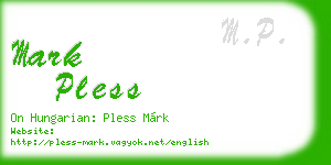 mark pless business card